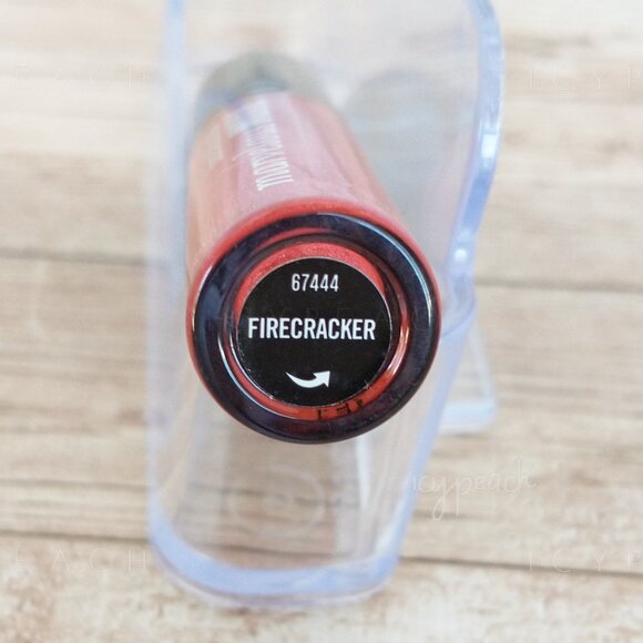 bareMinerals Firecracker Lip Gloss 2.25ml/.07oz Travel Size Shimmer Red Classic - Picture 2 of 6